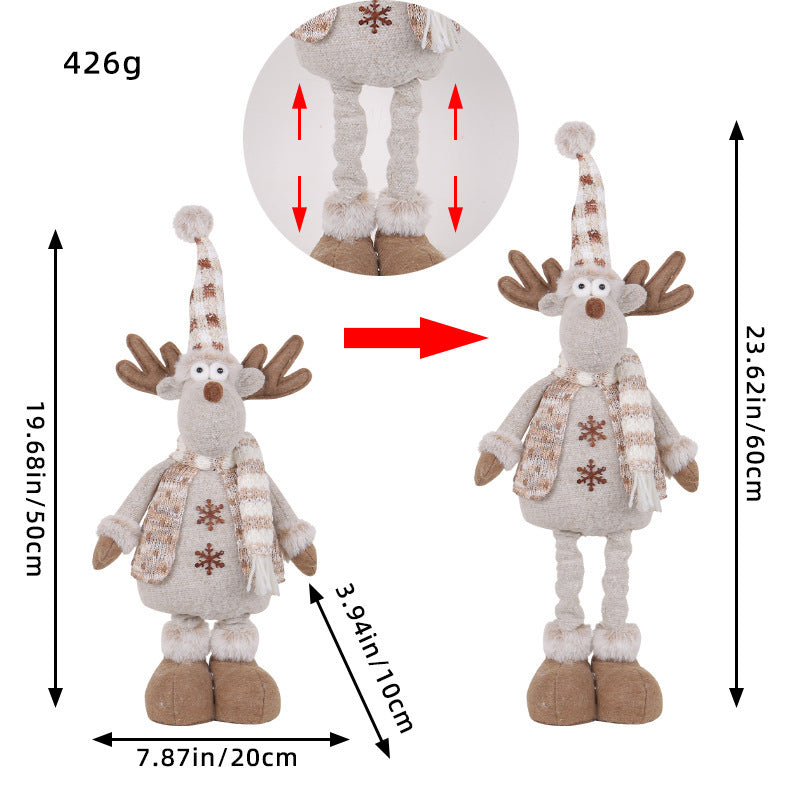 Wholesale Christmas Decorations Christmas Snowman Telescopic Doll